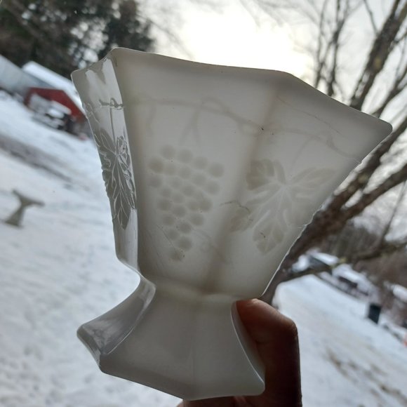 Vintage Milk Glass /Footed /Octagon/ Pedestal Compote - Picture 9 of 13